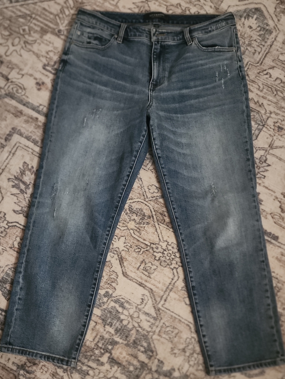 Liverpool Jeans Company Women's Faded Blue Straight-Leg Jeans